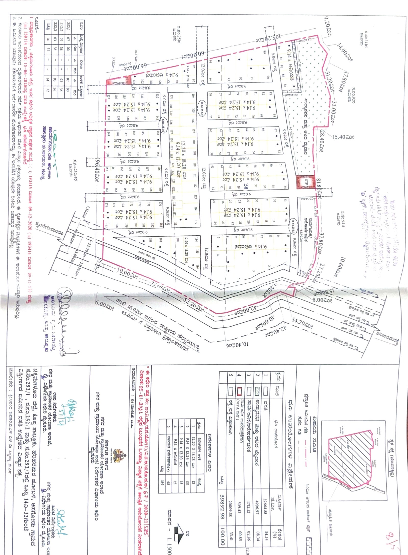 Sri Sri Sharada Lakshmi Hills — official RERA approved site blueprint